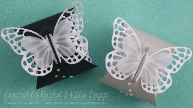 Stampin' Up! Butterfly Thinlits Curvy Keepsake Box | Gold Coast Convention 2015 Swaps | Back to Black and Something Borrowed DSP | Created by Rachel and Katie Legge rachelleggestampinup.wordpress.com
