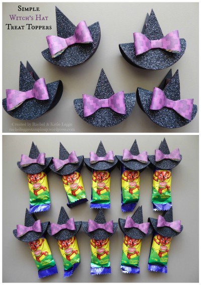 Simple and Easy Witch's Hat Halloween Treat Toppers | Inspired by Janet Baker | Created by Rachel and Katie Legge rachelleggestampinup.wordpress.com