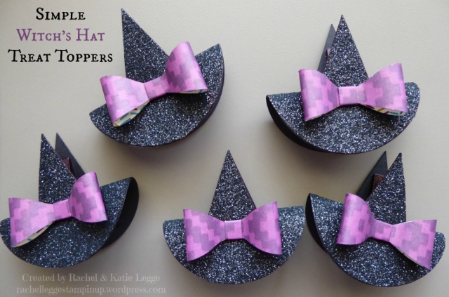 Simple Stampin' Up! Witch's Hat Clothespin Treat Toppers for Halloween | Created by Rachel and Katie Legge rachelleggestampin.wordpress.com